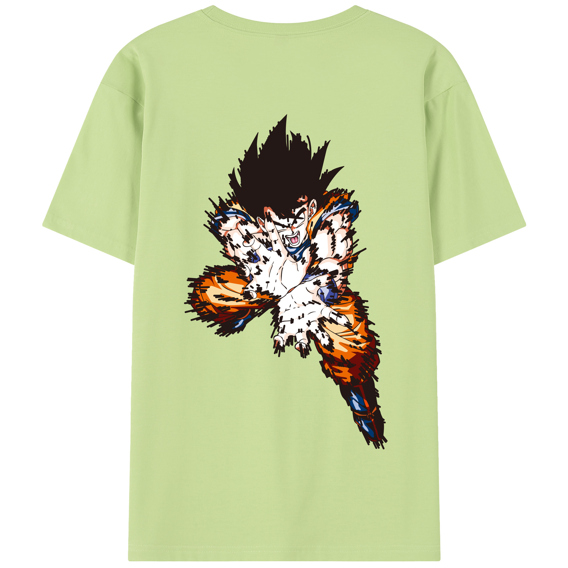 （画像用） ドラゴンボール 孫悟空（そん ごくう）Son Goku カカロット DRAGON BALL Kakarotto 綿100％半袖Tシャツ（背面プリント）
